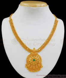 Unique Gold Emerald Stone Necklace Collection NCKN1959