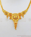 Latest Model Gold Necklace Design Set With Suitable Earrings Forming Jewelry NCKN1977
