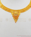 Gorgeous Enamel Gold Necklace With Earrings For Bride NCKN1987