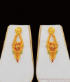 Gorgeous Enamel Gold Necklace With Earrings For Bride NCKN1987