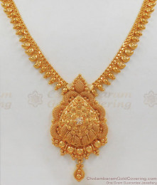Exclusive Stylish White Stone Gold Necklace For Marriage NCKN1992