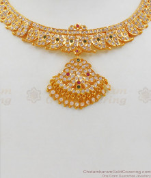 Latest Original Impon Choker Type Gold Necklace For Wedding Collections NCKN2001