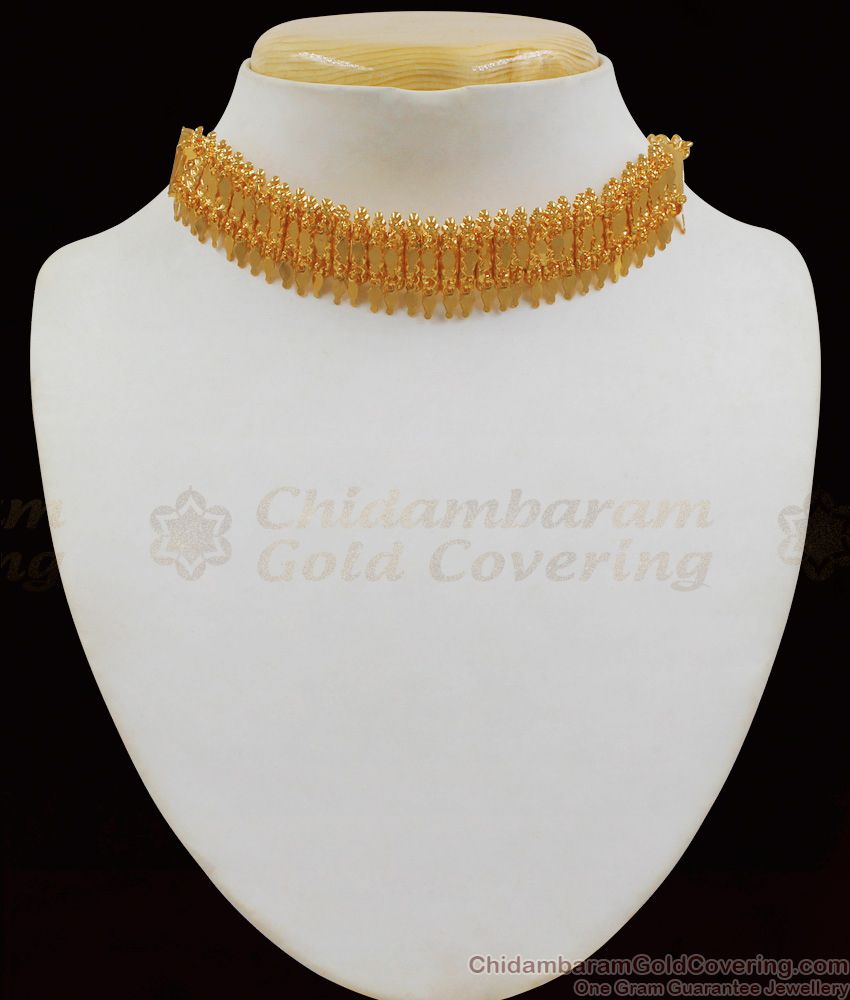 Close Neck Kerala Elakkathali Choker Necklace Bridal Jewelry NCKN2002