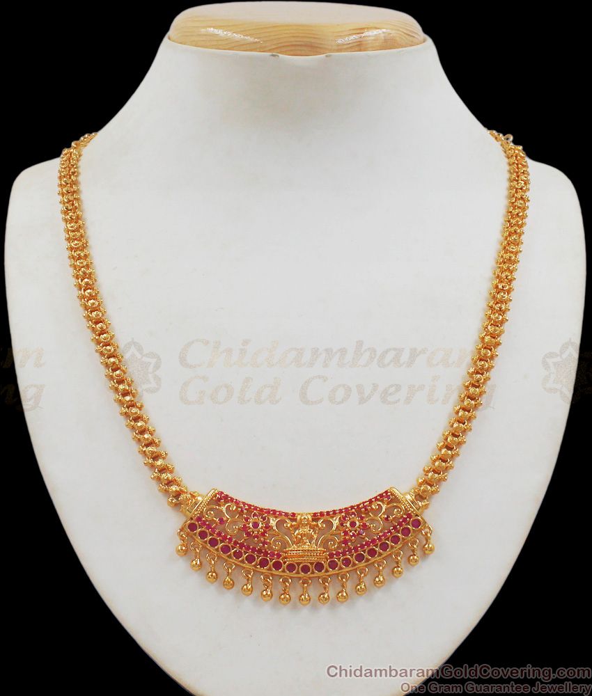 Luxury Lakshmi Gold Necklace Design Imitation Jewelry NCKN2003