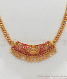 Luxury Lakshmi Gold Necklace Design Imitation Jewelry NCKN2003