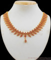 Elegant Full Ruby Stone Gold Necklace Design Imitation Jewelry NCKN2006