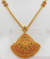Devotional Lakshmi Dollar Gold Necklace For Traditional Wear NCKN2011