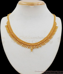 Kerala Type Mullai Design Gold Imitation Necklace NCKN2033