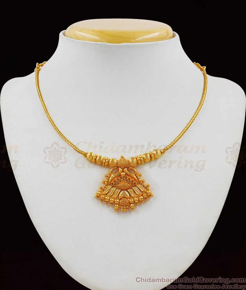 Unique Design One Gram Gold Necklace For Bridal Wear NCKN2039