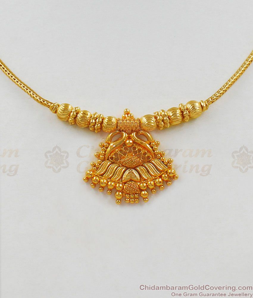 Unique Design One Gram Gold Necklace For Bridal Wear NCKN2039