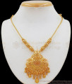 Charming Gold Finish Necklace For Wedding Collections NCKN2043