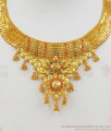 Gorgeous Enamel Gold Forming Necklace With Earrings Set NCKN2047