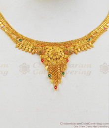 Premium Enamel Gold Forming Finish Necklace For Wedding Collections NCKN2049