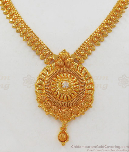 Buy One Gram Gold Single White Stone 