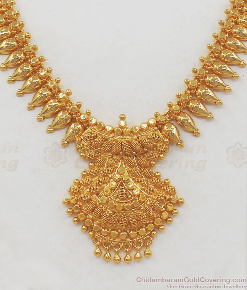 One Gram Gold Plain Necklace Wedding Collections Shop Online NCKN2066