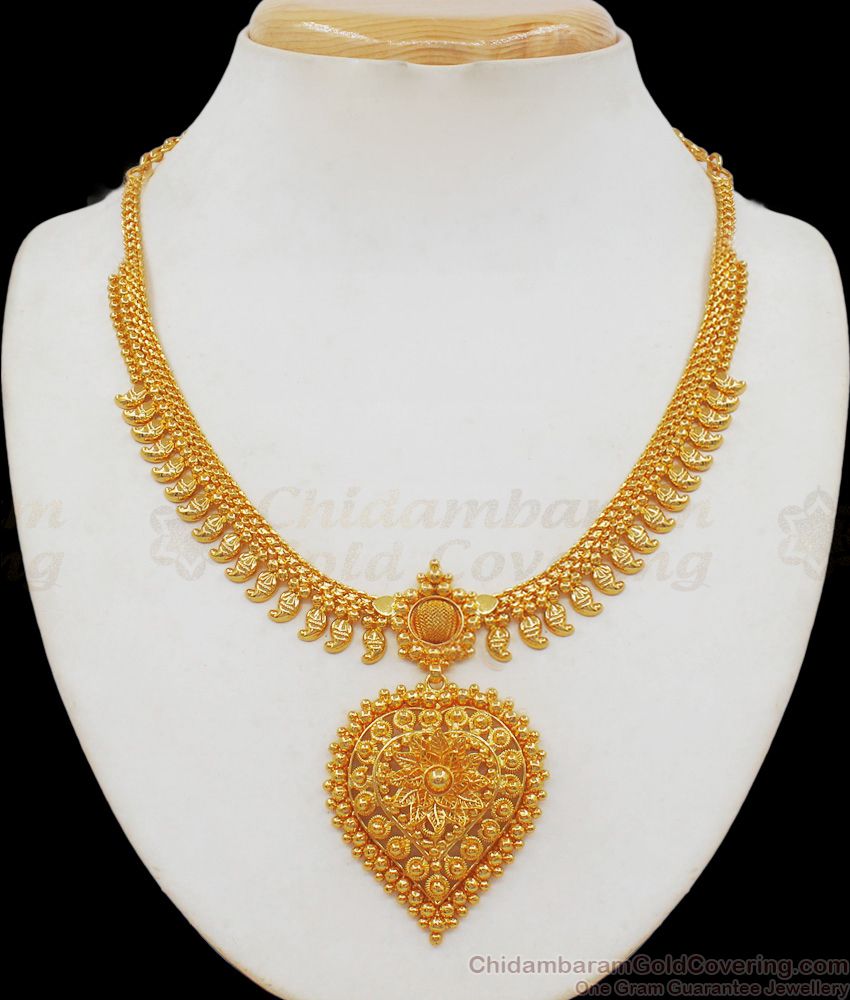 Fabulous Small Mango Leaf Necklace Chain For Party Wear NCKN2067