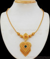 Fascinating Heart Pattern Palakka Green Stone Necklace NCKN2069