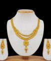 Attractive Double Layer Gold Forming Necklace With Earrings Set NCKN2073