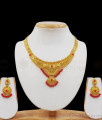 Delightful Pavala Muthu Gold Forming Necklace With Earrings NCKN2074