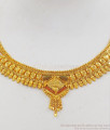 Simple Enamel Pattern Real Gold Forming Necklace With Earrings Set NCKN2076