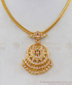 Simple Design Impon Multi Stone Necklace For Traditional Wear NCKN2080