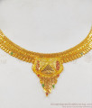 Premium Enamel Gold Forming Necklace Set For Bridal Wear NCKN2089