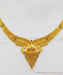 Gorgeous Gold Forming Necklace Set For Wedding Collections NCKN2090