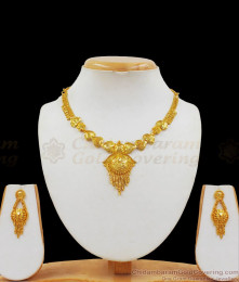 Simple And Sleek Design Gold Forming Necklace Set NCKN2091