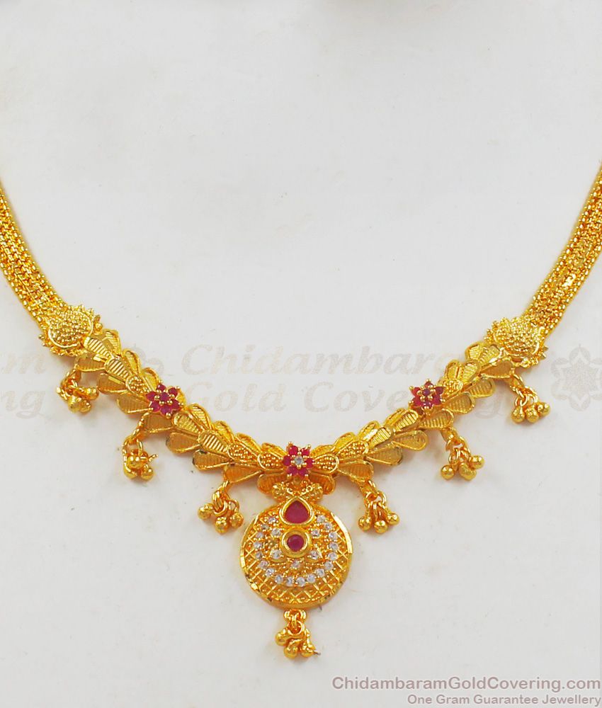 Attractive forming One Gram Gold Necklace Set NCKN2093