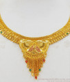 Elegant Enamel Gold Necklace forming collection For Bridal Wear NCKN2094