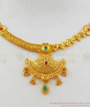 Latest Gold Forming Necklace Set For Wedding Collections NCKN2095