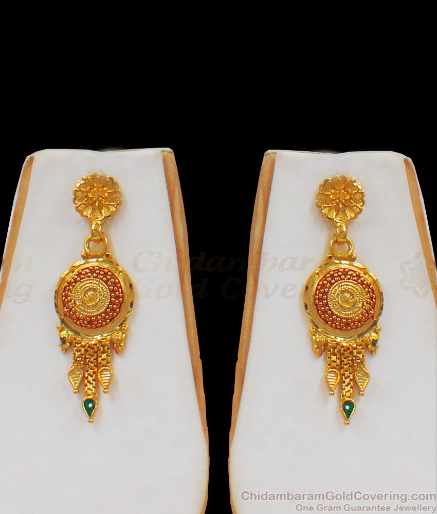 Unique Enamel Gold Necklace Set For Wedding Collections NCKN2097