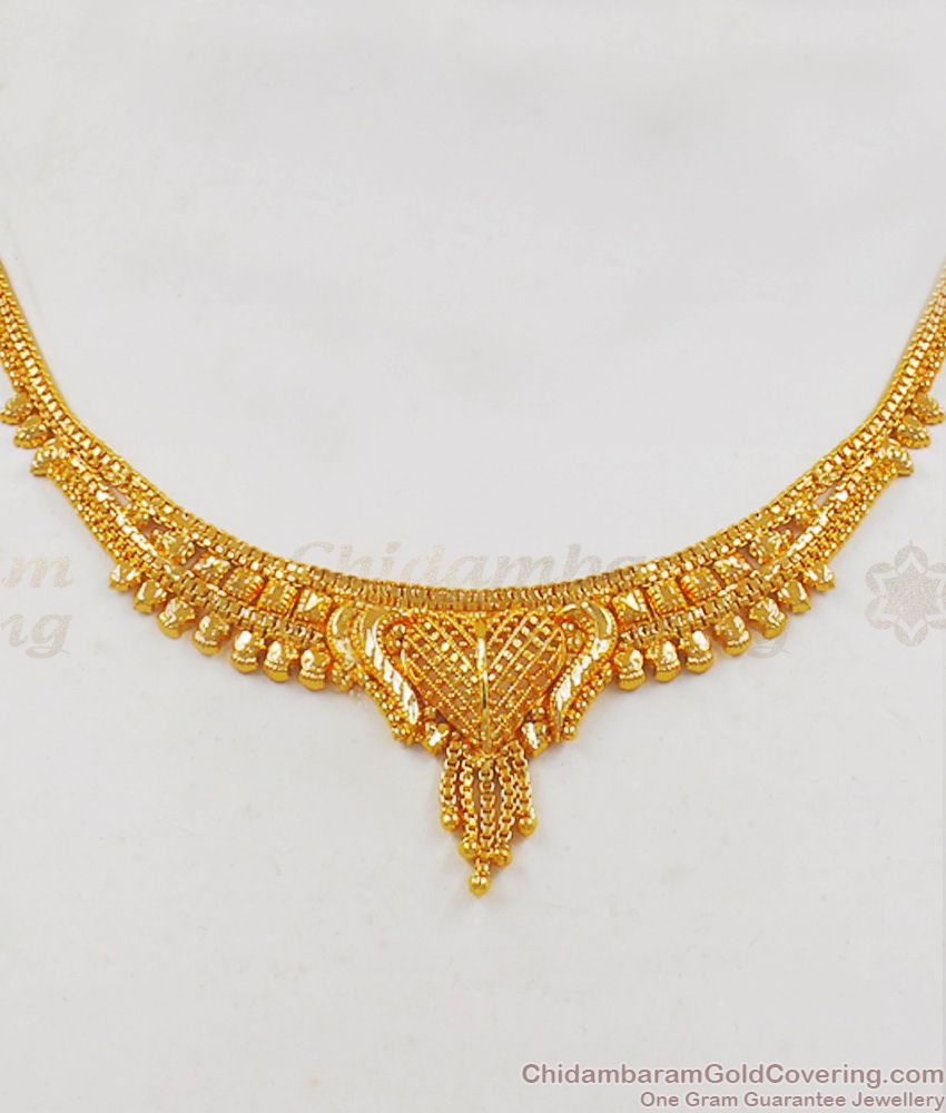 Simple One Gram Gold Necklace For Party Wear NCKN2108 Simple One Gram Gold Necklace For Party Wear NCKN2108