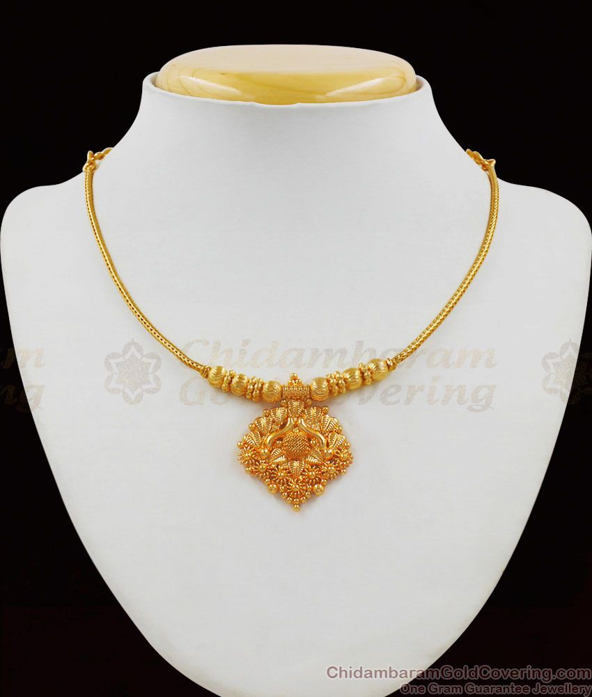 Trendy Calcutta Design One Gram Gold Necklace For Part Wear NCKN2112