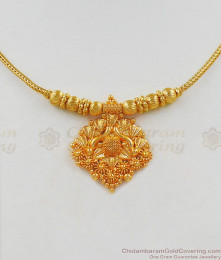 Trendy Calcutta Design One Gram Gold Necklace For Part Wear NCKN2112
