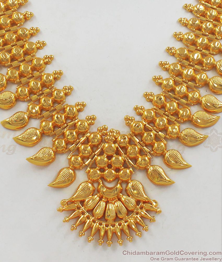 Latest Kerala Pattern One Gram Gold Necklace For Party Wear NCKN2114