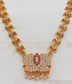 Beautiful Impon Multi Stone Gold Necklace For Traditional Wear NCKN2117