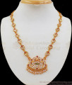 Unique Impon Lakshmi Dollar Multi Stone Gold Necklace Collections NCKN2119