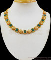 New Arrival Kerala Type Emerald Stone Gold Necklace NCKN2130