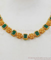 Kerala Big Emerald Stone Gold Necklace Collections Shop Online NCKN2131