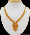 Simple Wear Ruby Stone One Gram Gold Necklace Collections NCKN2140