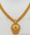 Elegant Gold Covering Necklace Emerald Stone Collections NCKN2163