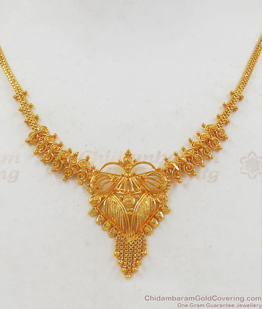 Fast Moving Gold Necklace From Chidambaram Gold Covering Collections NCKN2172