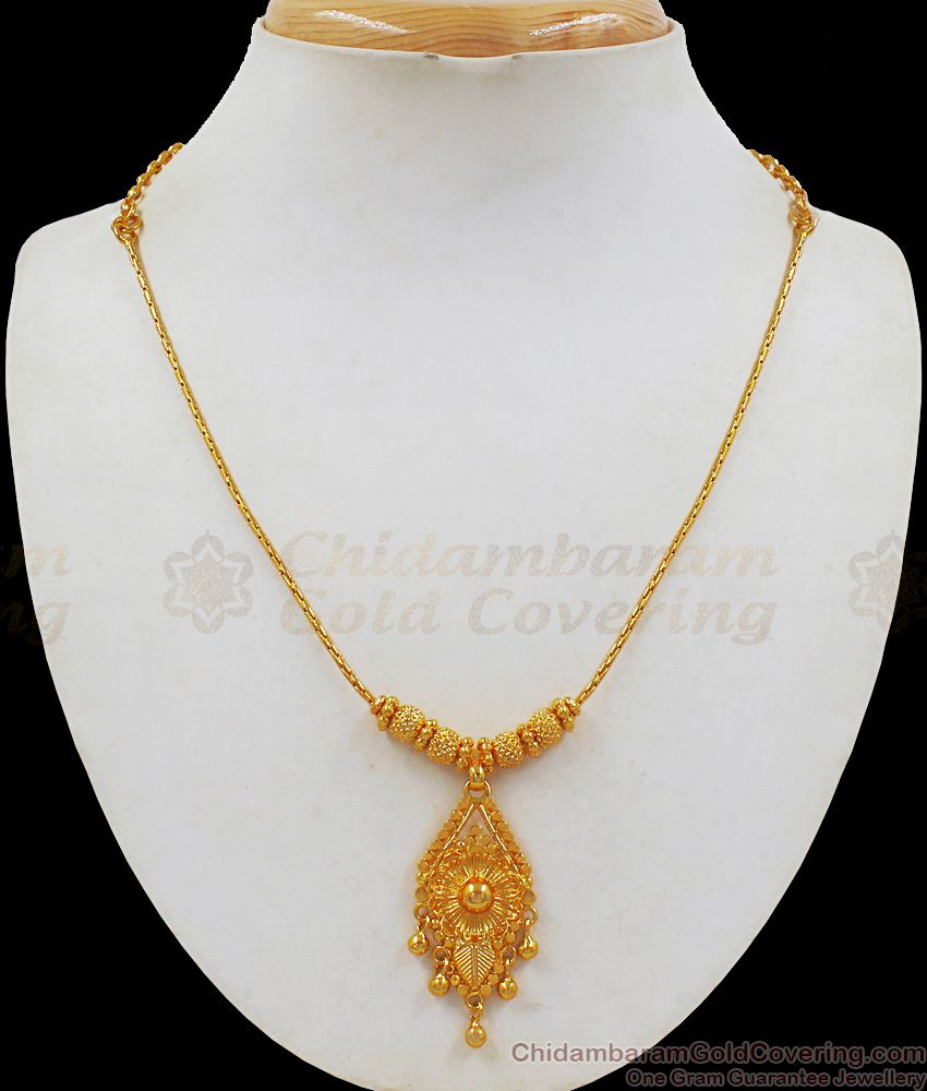 Simple Pendant Necklace One Gram Gold Jewelry Shop Online NCKN2189