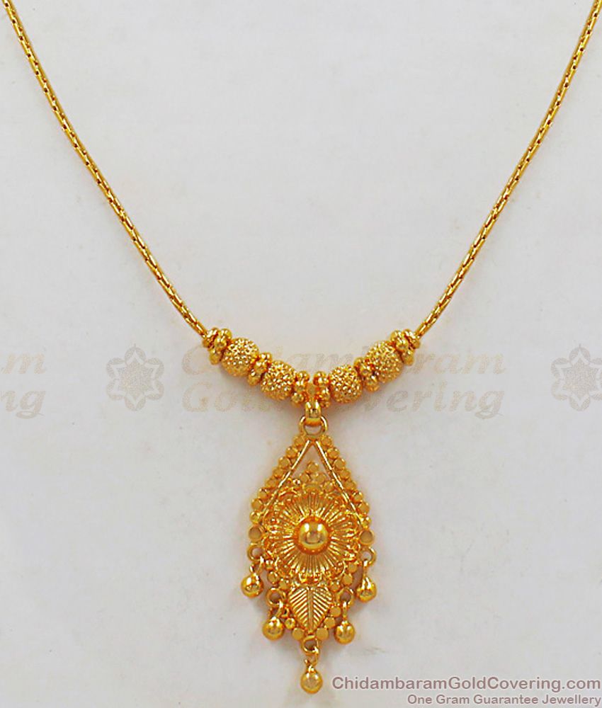 Simple Pendant Necklace One Gram Gold Jewelry Shop Online NCKN2189