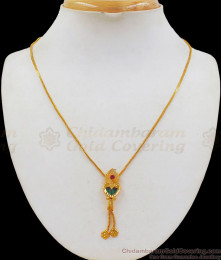 Light Weight Kerala Pattern Single Palakka Necklace Design NCKN2190 Light Weight Kerala Pattern Single Palakka Necklace Design NCKN2190