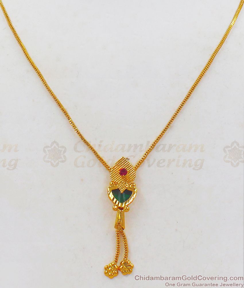 Light Weight Kerala Pattern Single Palakka Necklace Design NCKN2190