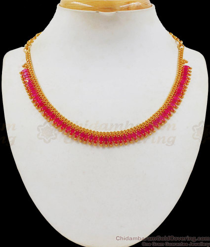 Swan Design Necklace Ruby Pendant necklace For Saree and Salwar Buy Now