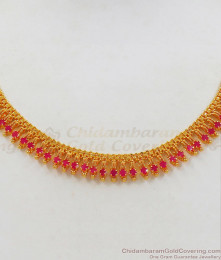 New Collection Ruby Stone Gold Necklace For Party Wear Collection NCKN2194