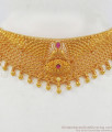 One Gram Gold Choker Design with Earrings Bridal Jewelry Collections  NCKN2197